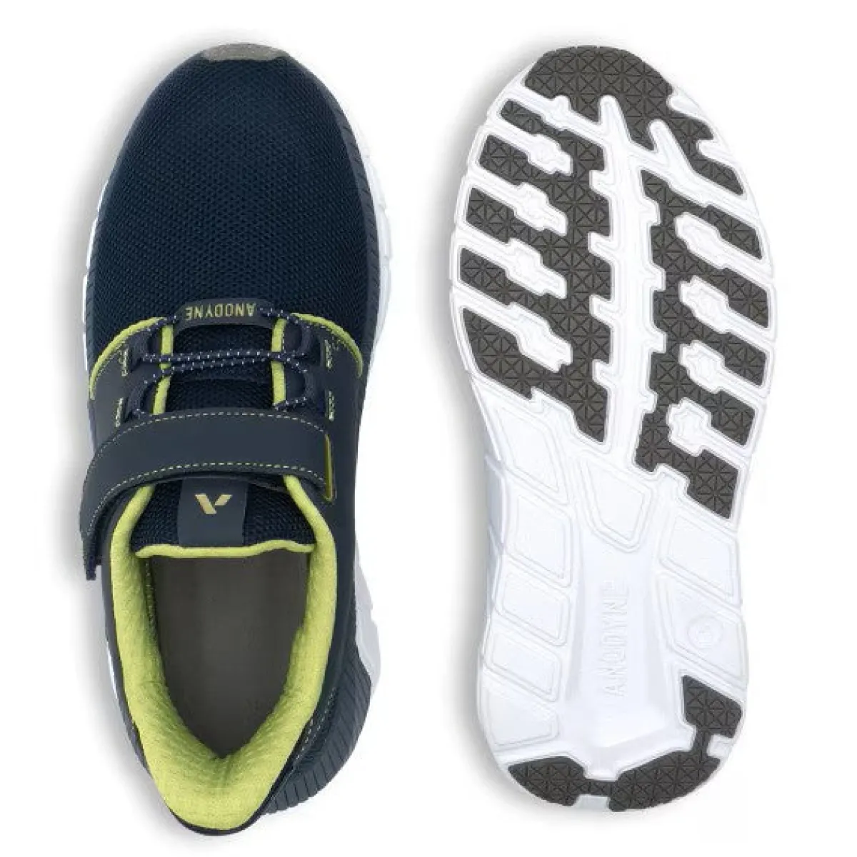 No Hands|Athletic Shoes For Men*XLfeet ANODYNE No. 46 Mens Sport Jogger w/ Heel Assist - Blue Green