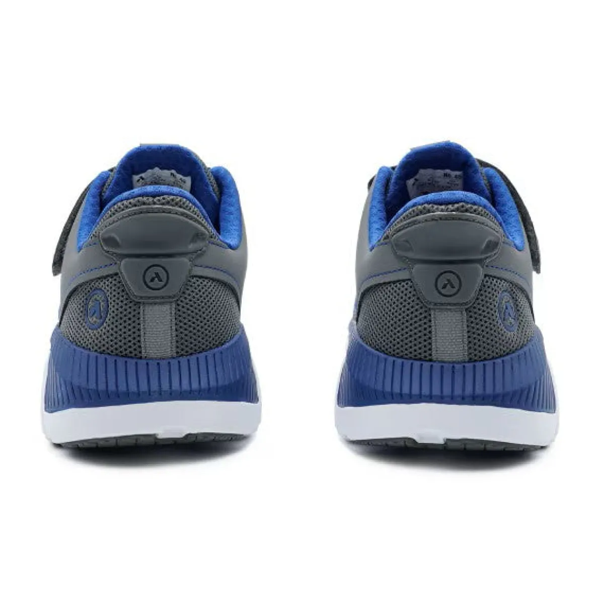 No Hands|Athletic Shoes For Men*XLfeet ANODYNE No. 46 Mens Sport Jogger w/ Heel Assist - Grey Blue