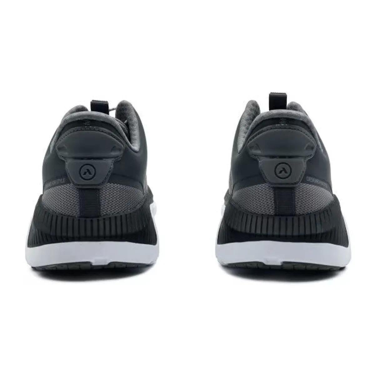 No Hands|Athletic Shoes For Men*XLfeet ANODYNE No. 22 Mens Sport Runner w/ Heel Assist - Grey Black