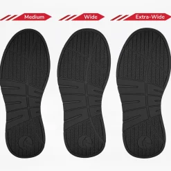 Walking Shoes|Zipper Shoes*XLfeet Inc. BILLY Comfort DZ High Mens Black/Charcoal/Black