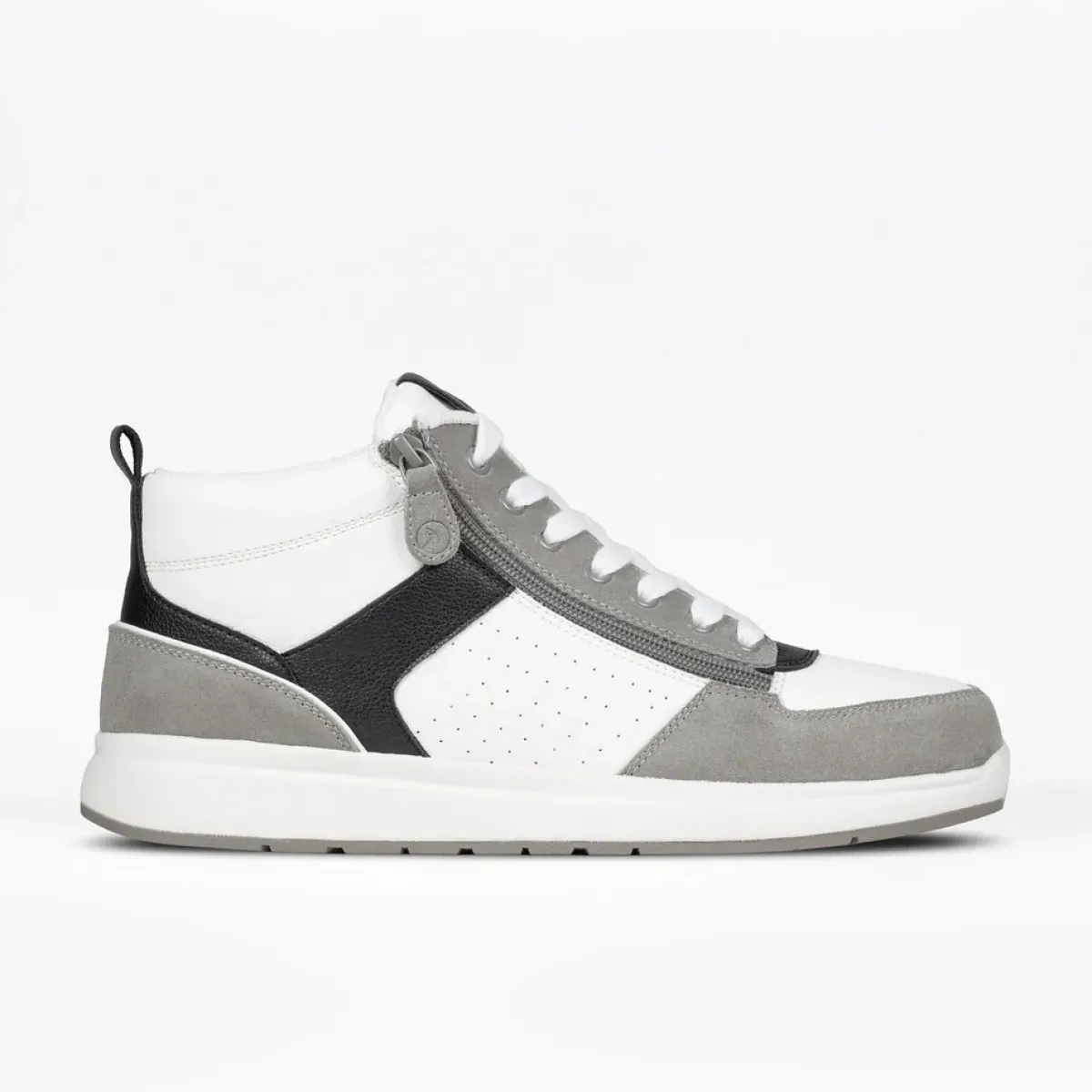 Walking Shoes|Zipper Shoes*XLfeet Inc. BILLY Comfort DZ High Mens White/Grey/Black
