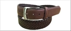 Belts*XLfeet Inc. Danbury 35mm Leather Braided Dress Belt - Tan