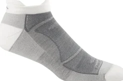 No Show Socks|Postal Approved Socks*XLfeet Inc. Darn Tough Tab No Show Light Cushion - Single Pair - White / Gray