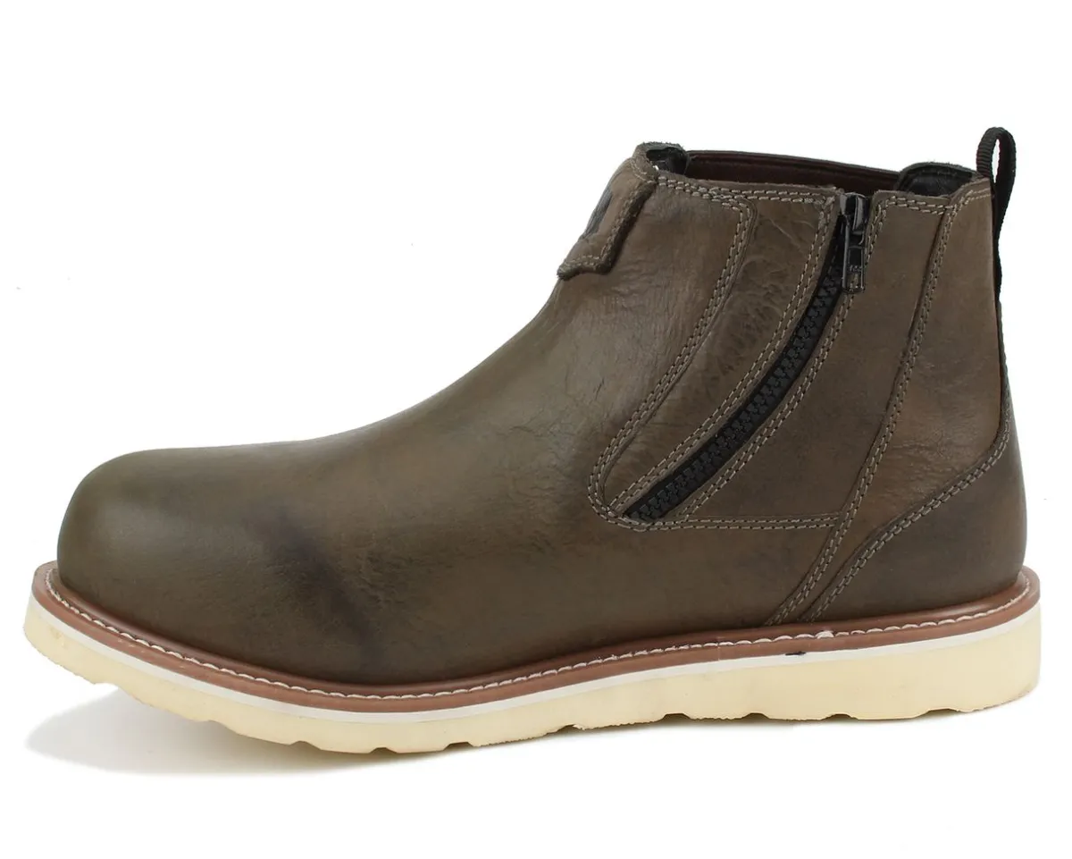 Work Boots|Work Boots (Non-Safety Toe / Soft Toe)*XLfeet Inc. Drew Shoe Boston - Grey Leather