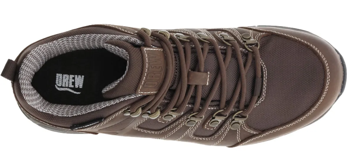 Walking Shoes|Waterproof Hiking Boots For Men*XLfeet Inc. Drew Shoe Canyon - Dark Brown