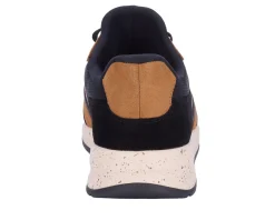 No Hands|Athletic Shoes For Men*XLfeet Inc. Drew Shoe Connor - Black/Tan Suede Combo