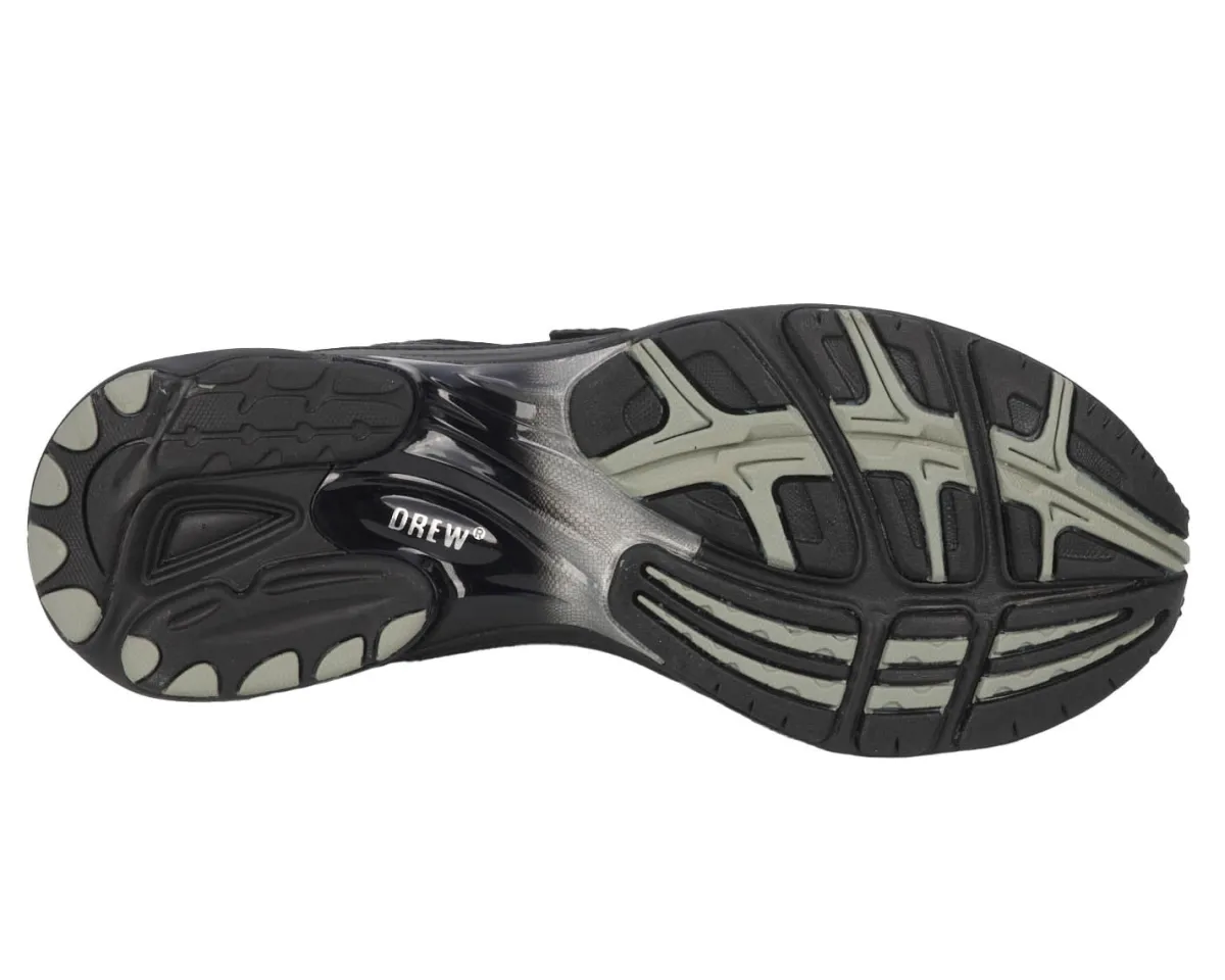 Walking Shoes|Casual Shoes*XLfeet Inc. Drew Shoe Ledger - Black Mesh Combo