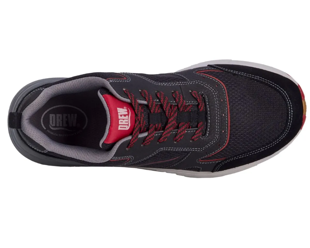 Dad Shoes|Athletic Shoes For Men*XLfeet Inc. Drew Shoe Marvel - Black Mesh Combo