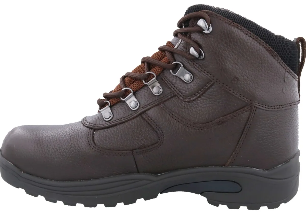Work Boots|Waterproof Hiking Boots For Men*XLfeet Inc. Drew Shoe Rockford - Dark Brown Tumbled Leather