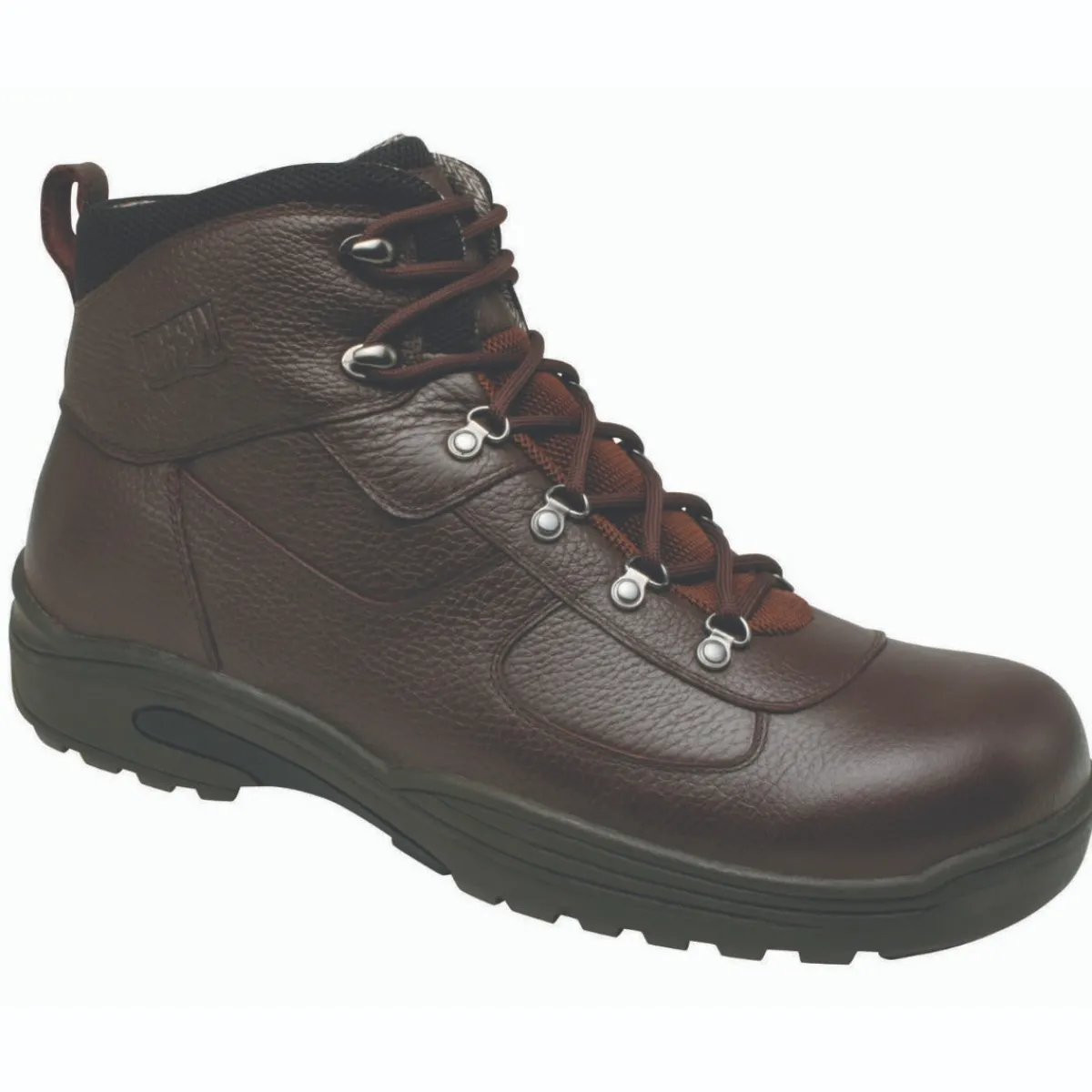 Work Boots|Waterproof Hiking Boots For Men*XLfeet Inc. Drew Shoe Rockford - Dark Brown Tumbled Leather