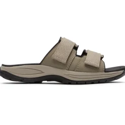 Slides|Adjustable Strap Sandals*XLfeet Inc. Dunham Newport WF Slide-Taupe