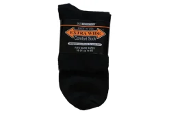 Extra Wide Socks|Quarter Socks*XLfeet Inc. Extra Wide Black Athletic Quarter Socks - Black