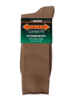 Extra Wide Socks|Dress Socks*XLfeet Inc. Extra Wide Dress Socks - Tan