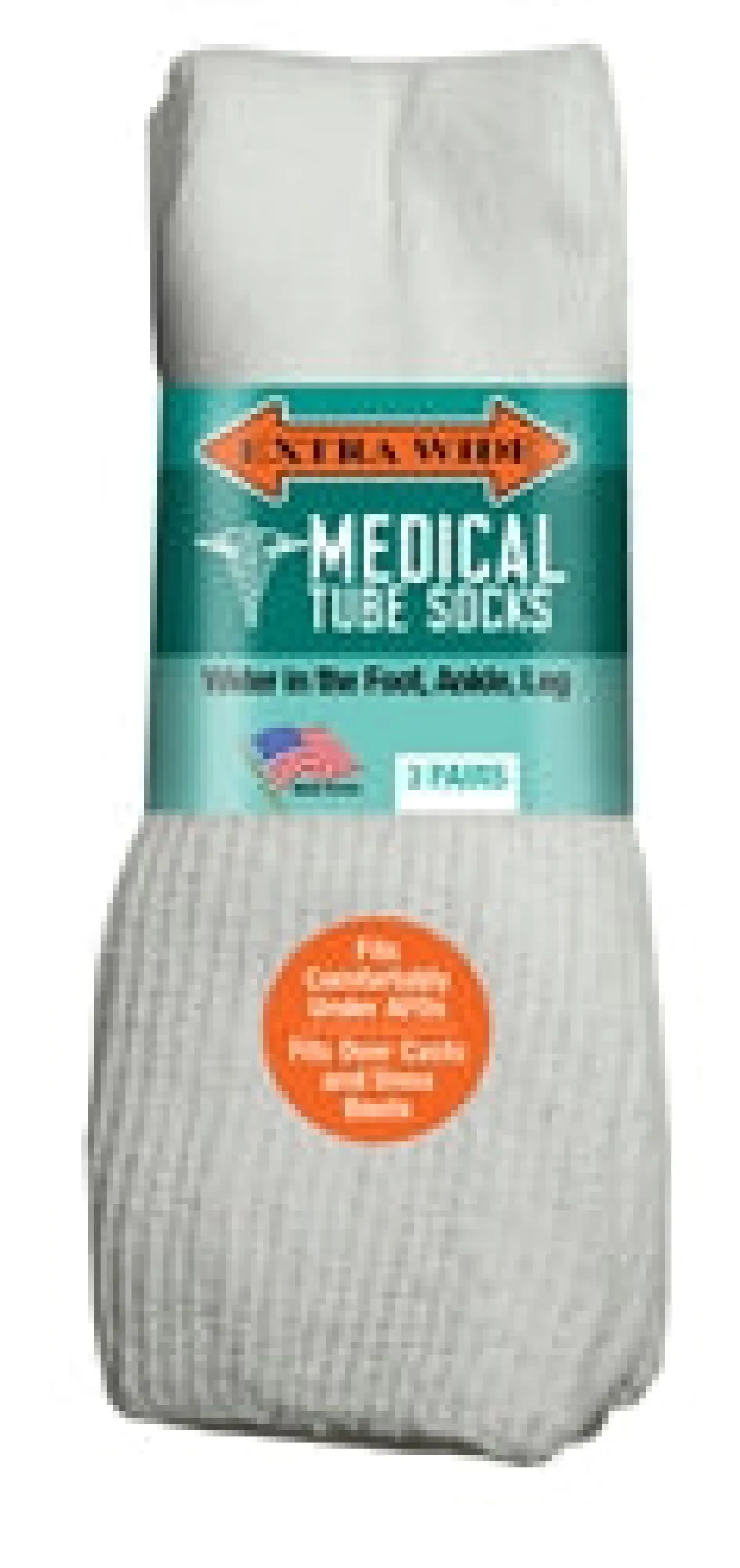 Extra Wide Socks|Over The Calf Socks*XLfeet Inc. Extra Wide Medical Tube Socks - White - EEEEEE - 3 pack