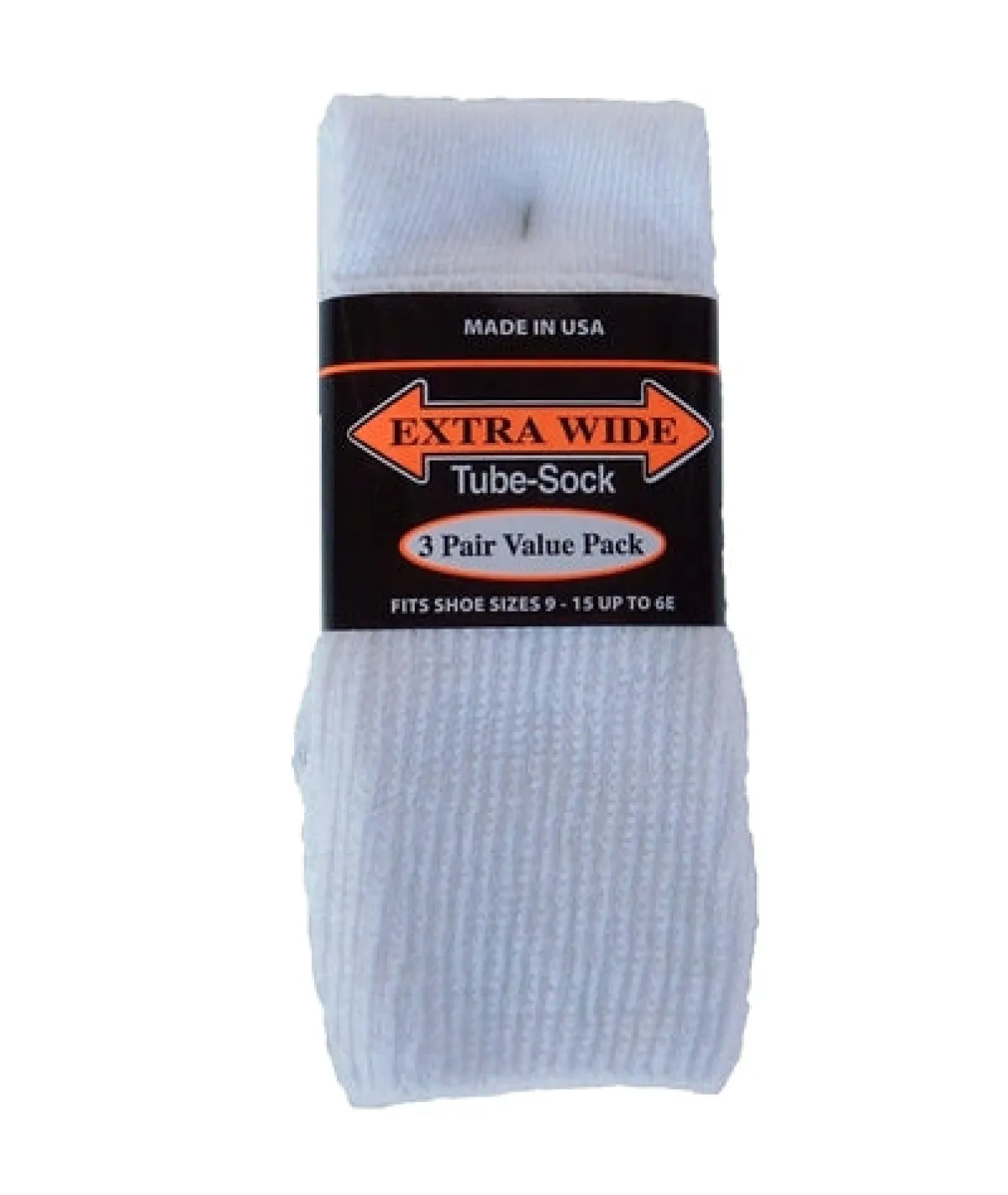 Extra Wide Socks|Over The Calf Socks*XLfeet Inc. Extra Wide White Tube Socks to EEEEEE - 3 pack
