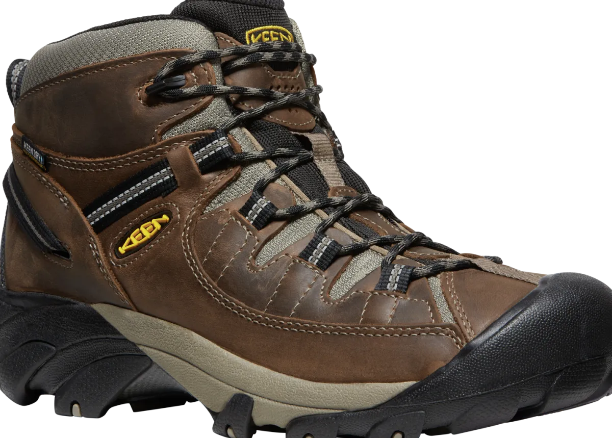 Walking Shoes|Waterproof Hiking Boots For Men*XLfeet Inc. Keen Targhee II Mid Wide - Shitake/Brindle