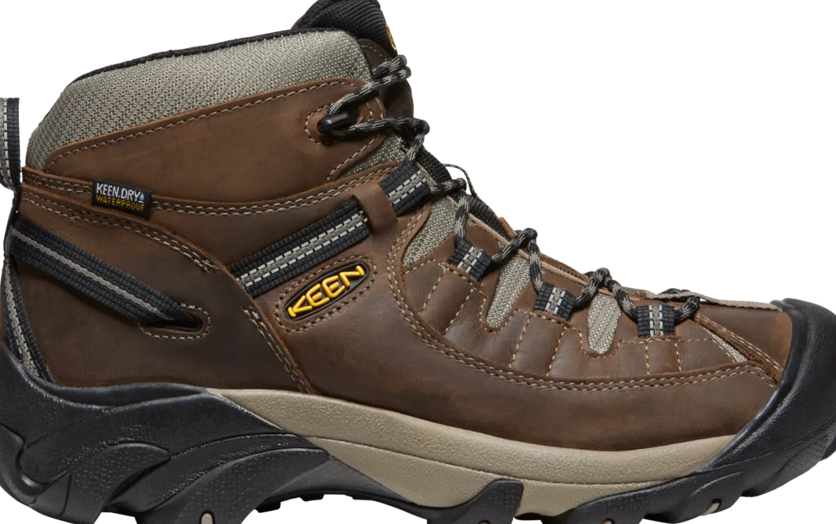 Walking Shoes|Waterproof Hiking Boots For Men*XLfeet Inc. Keen Targhee II Mid Wide - Shitake/Brindle