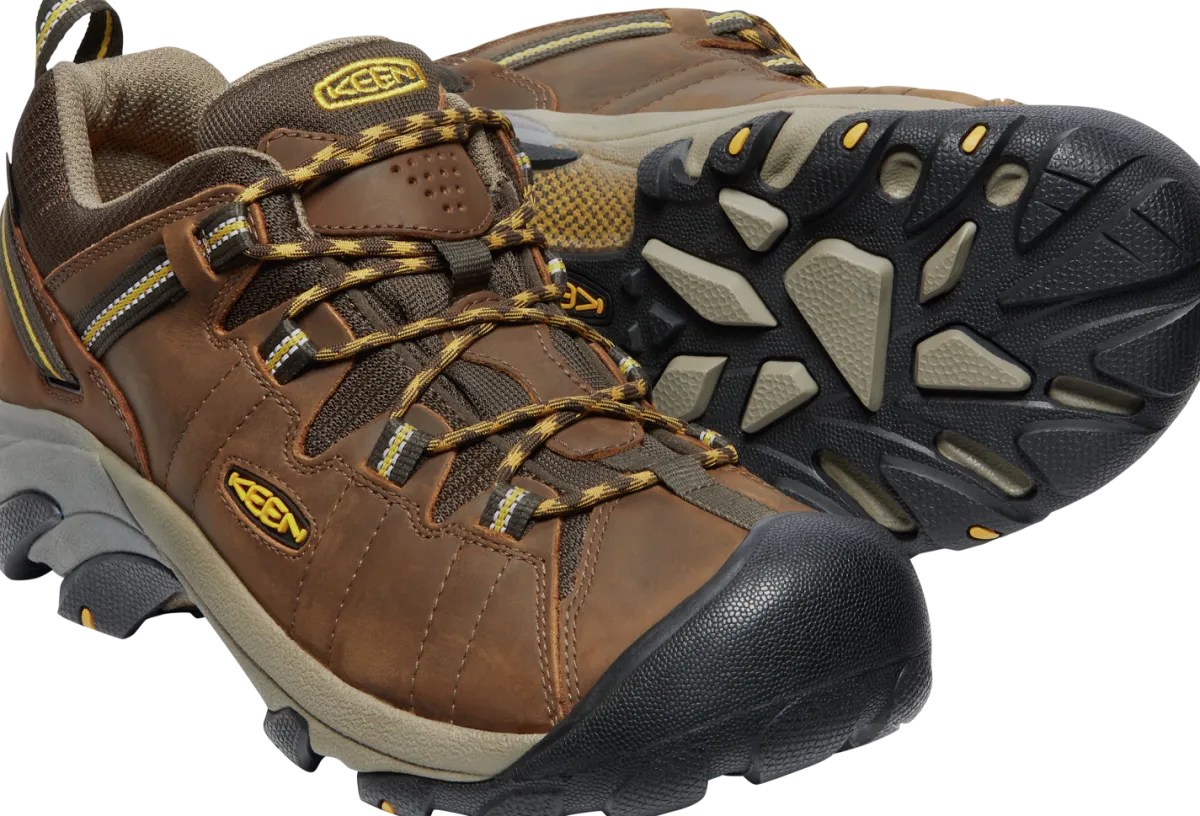Walking Shoes|Waterproof Hiking Boots For Men*XLfeet Inc. Keen Targhee II WP Wide - Cascade Brown / Golden Yellow