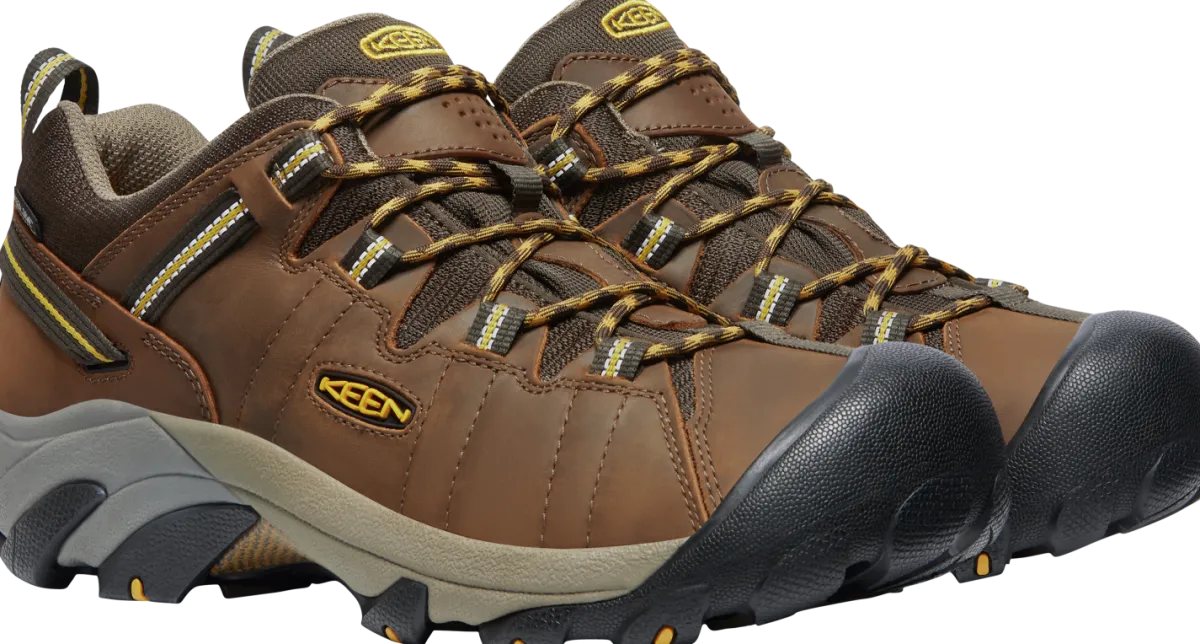 Walking Shoes|Waterproof Hiking Boots For Men*XLfeet Inc. Keen Targhee II WP Wide - Cascade Brown / Golden Yellow