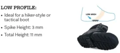 Ice Cleats|Traction Aid*XLfeet K1 Series Mid-Sole Ice Cleat - Low Profile - Intrinsic