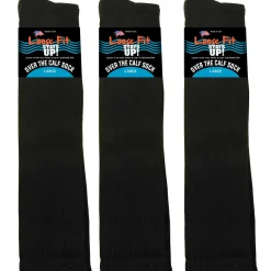 Extra Wide Socks|Over The Calf Socks*XLfeet Loose Fit Black Over the Calf Socks to EEEEE - 3pack
