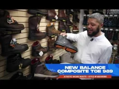 Composite Toe Boots|6" Work Boots*XLfeet Inc. New Balance 989 Composite Toe Work Boots - Black
