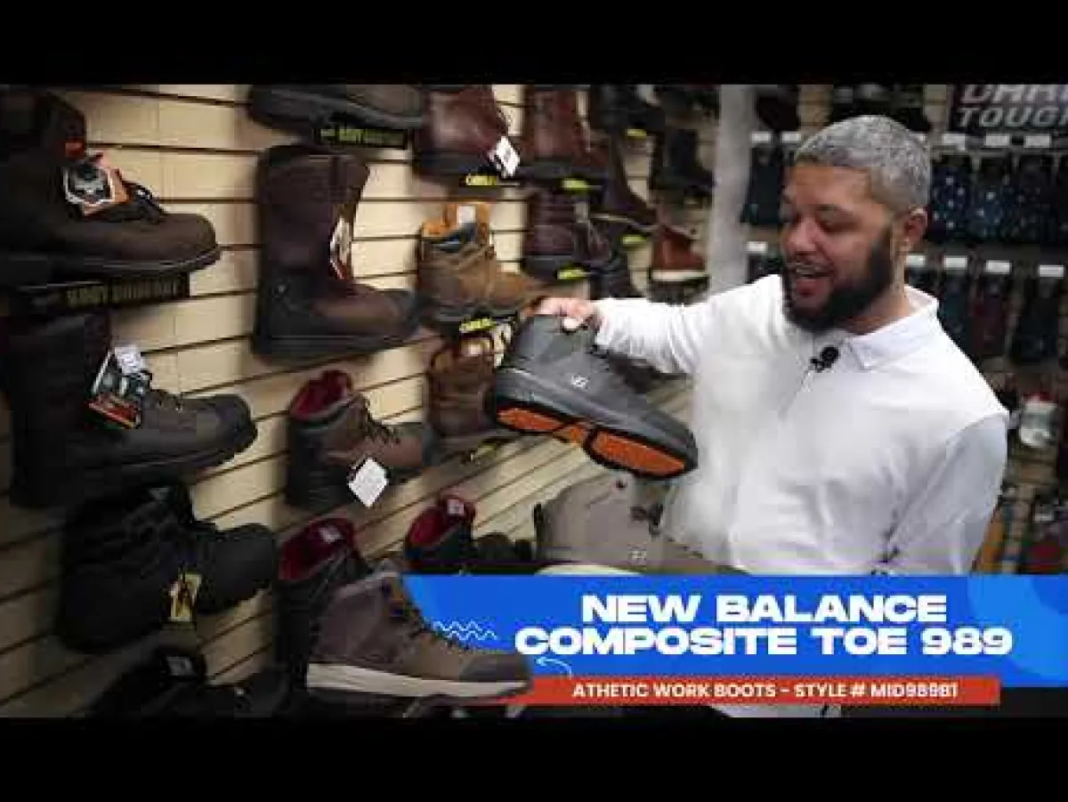 Composite Toe Boots|6" Work Boots*XLfeet Inc. New Balance 989 Composite Toe Work Boots - Black