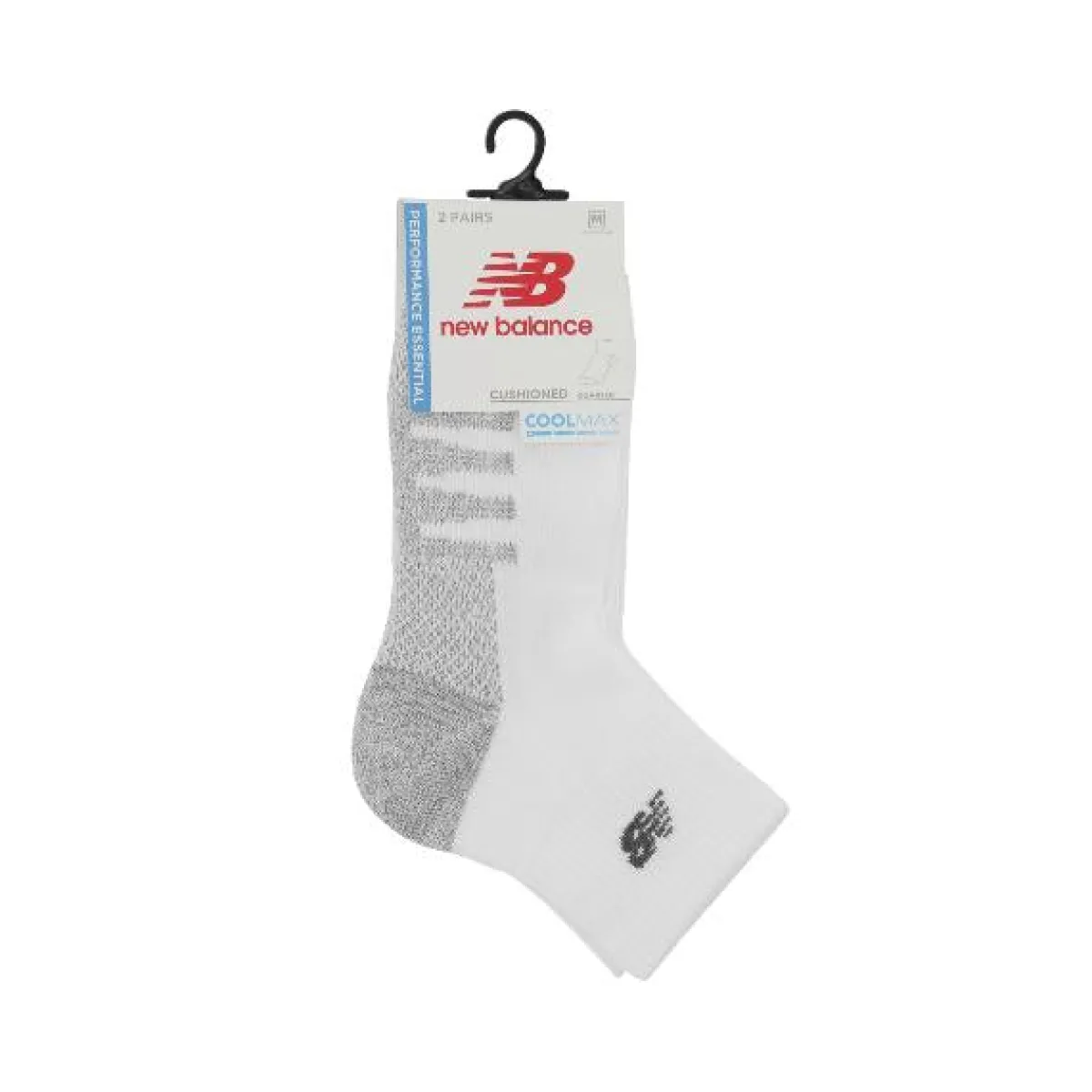 Moisture Wicking Socks|Quarter Socks*XLfeet Inc. New Balance Coolmax Quarter Socks 2 Pack (XL: sizes 12-16)