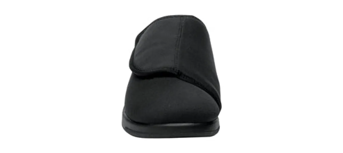 Slippers*XLfeet Inc. Propet Cush'N Foot Black Slipper