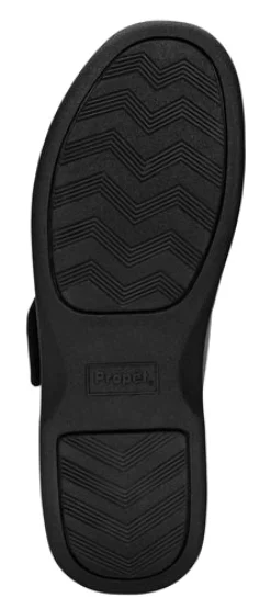 Walking Shoes|Dress Shoes And Boots*XLfeet Inc. Propet Men’s Preferred Pucker Moc Black Strap Shoe
