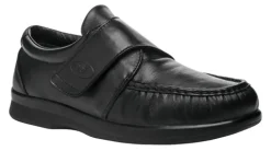 Walking Shoes|Dress Shoes And Boots*XLfeet Inc. Propet Men’s Preferred Pucker Moc Black Strap Shoe