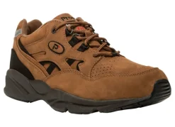 Walking Shoes*XLfeet Inc. Propet Preferred Stability Walker Chocolate Nubuck Shoes