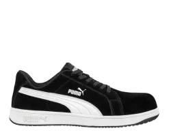 Work Shoes For Men*XLfeet Inc. Puma Iconic Suede Low Black Shoes