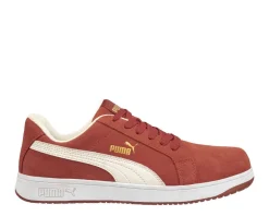 Work Shoes For Men*XLfeet Puma Iconic Suede Low-Red Shoes