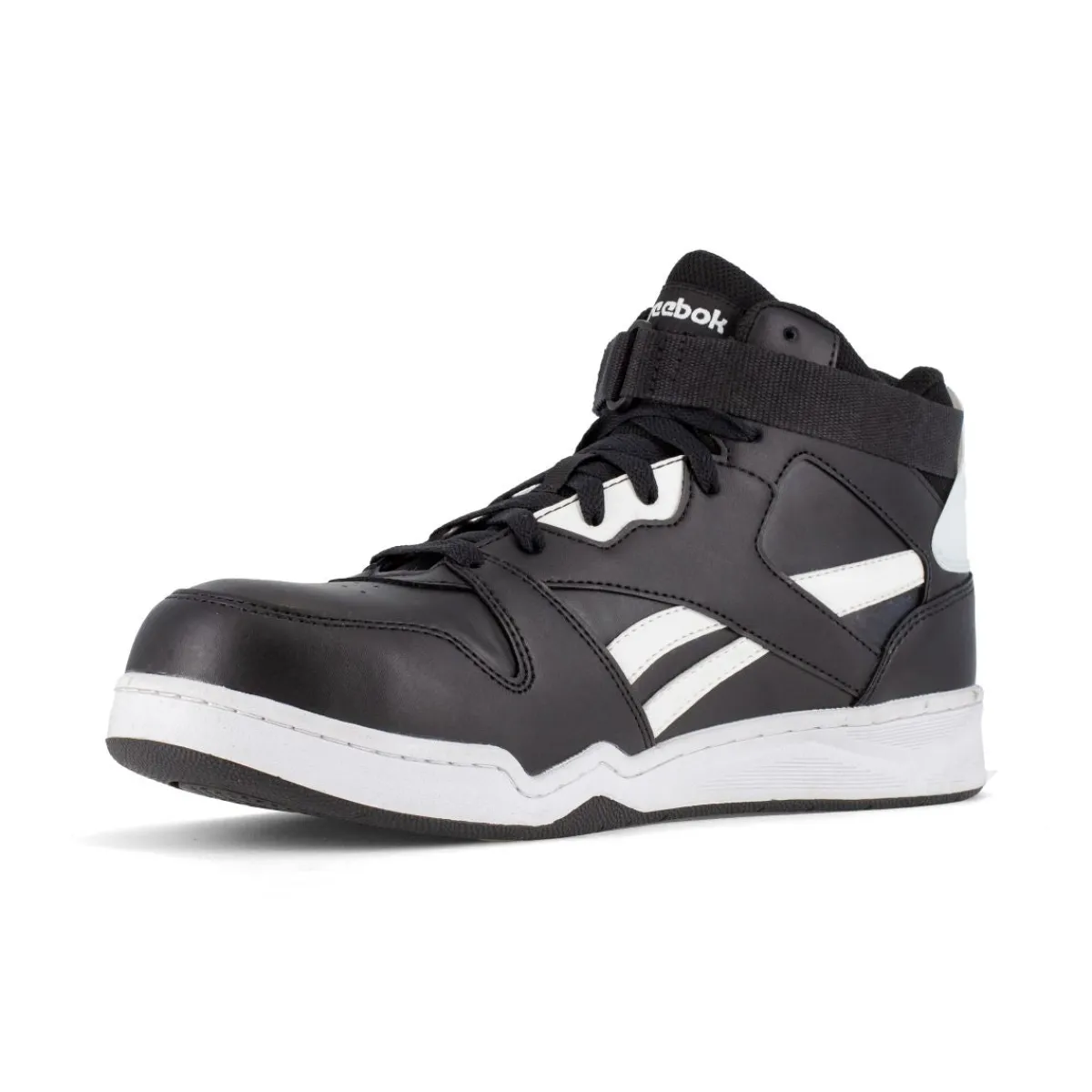 Composite Toe Boots|Work Boots*XLfeet Inc. Reebok BB4500 Work RB4194 - Mens High Top Work Sneaker - Black/White