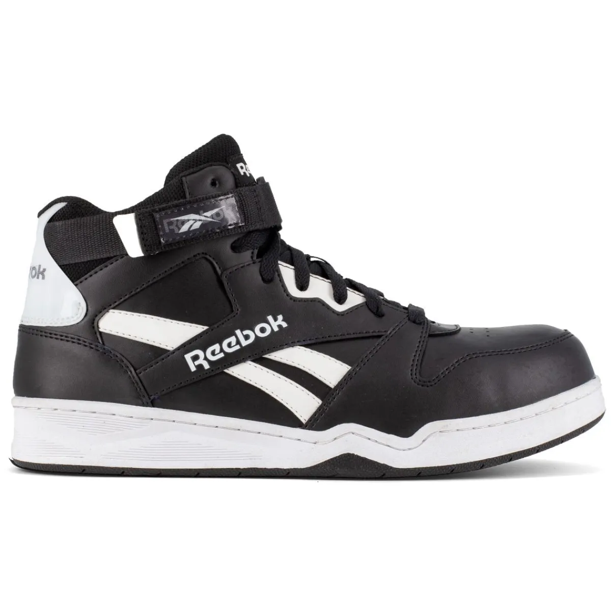 Composite Toe Boots|Work Boots*XLfeet Inc. Reebok BB4500 Work RB4194 - Mens High Top Work Sneaker - Black/White