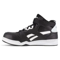Composite Toe Boots|Work Boots*XLfeet Inc. Reebok BB4500 Work RB4194 - Mens High Top Work Sneaker - Black/White