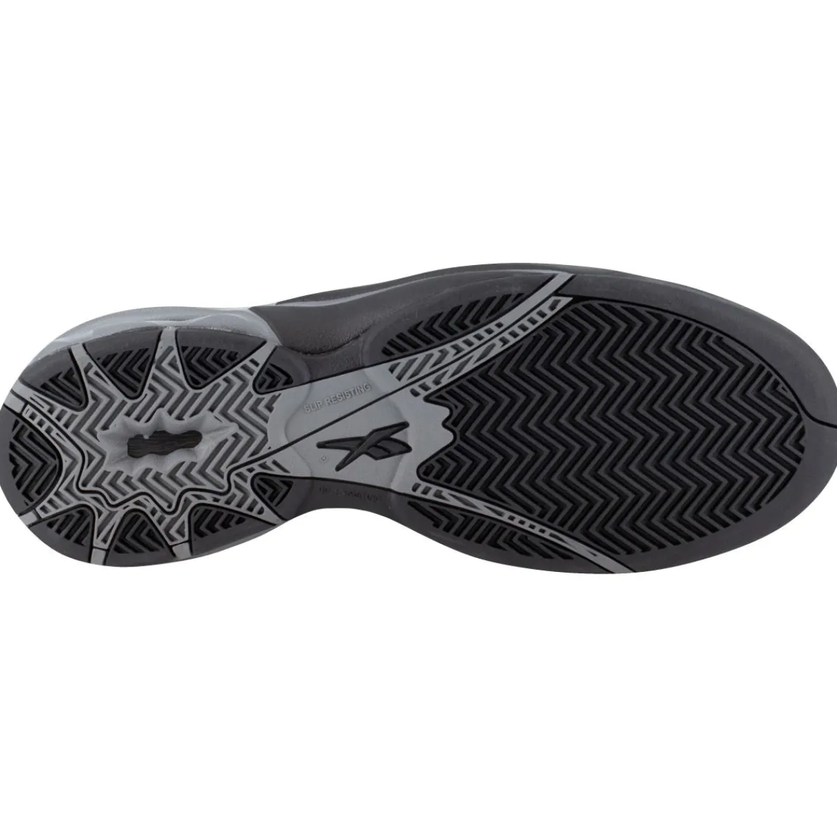 Work Shoes For Men*XLfeet Reebok The Blast Work RB9406 - Mens High Top Work Sneaker - Black/Dark Grey