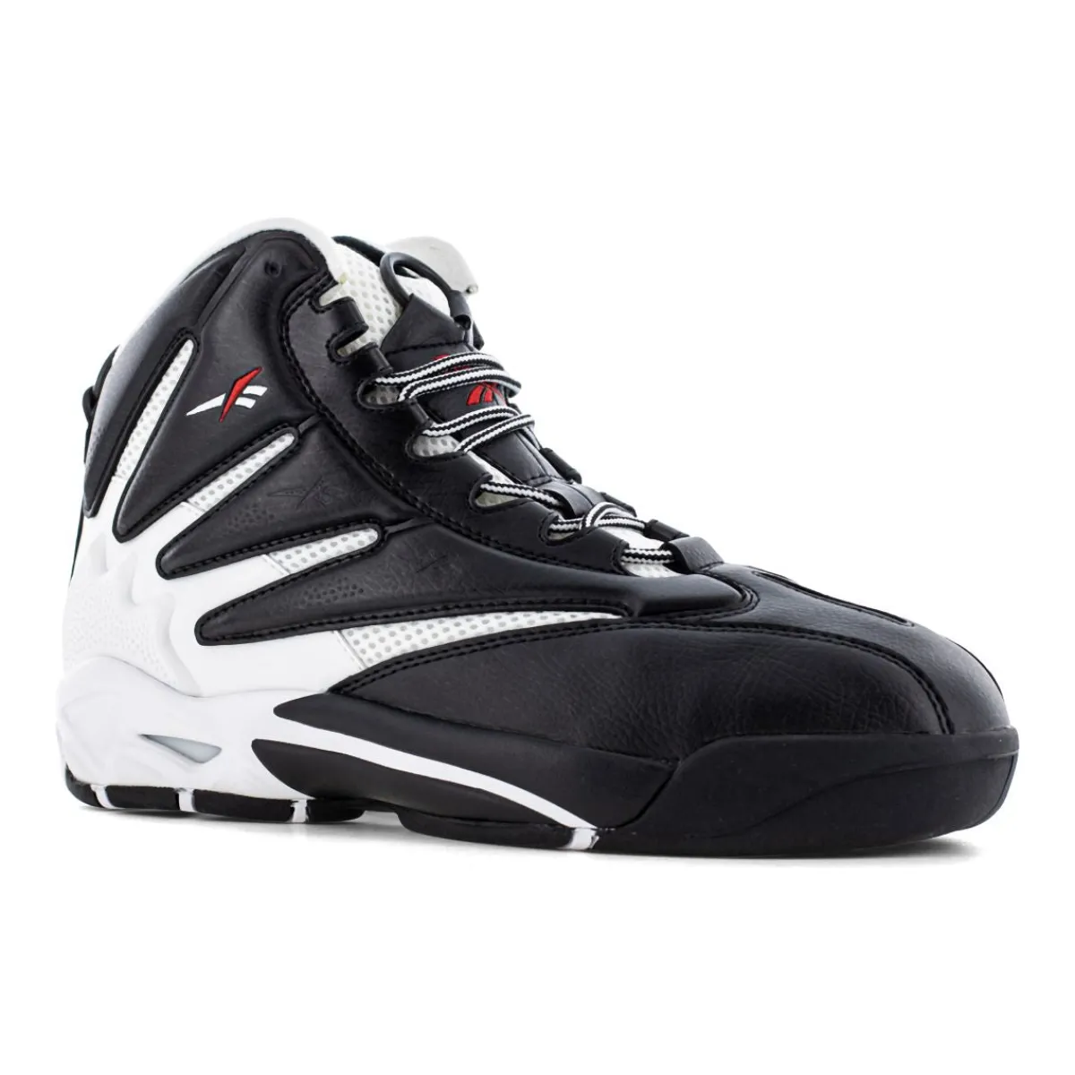 Work Shoes For Men*XLfeet Inc. Reebok The Blast Work RB9402 - Mens High Top Work Sneaker - Black/White