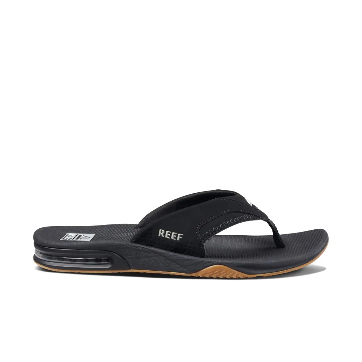 Flip Flops*XLfeet Inc. Reef Mens Fanning - Black/Silver