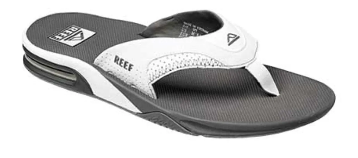 Flip Flops*XLfeet Inc. Reef Mens Fanning - Grey/White