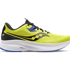 Athletic Shoes For Men*XLfeet Inc. Saucony Guide 15 Men's Running Shoe - Acid / Blue Raz