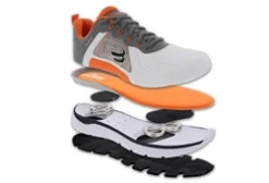 Walking Shoes|Casual Shoes*XLfeet Inc. Spira Men's CloudWalker - White / Dark Grey / Orange