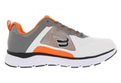 Walking Shoes|Casual Shoes*XLfeet Inc. Spira Men's CloudWalker - White / Dark Grey / Orange