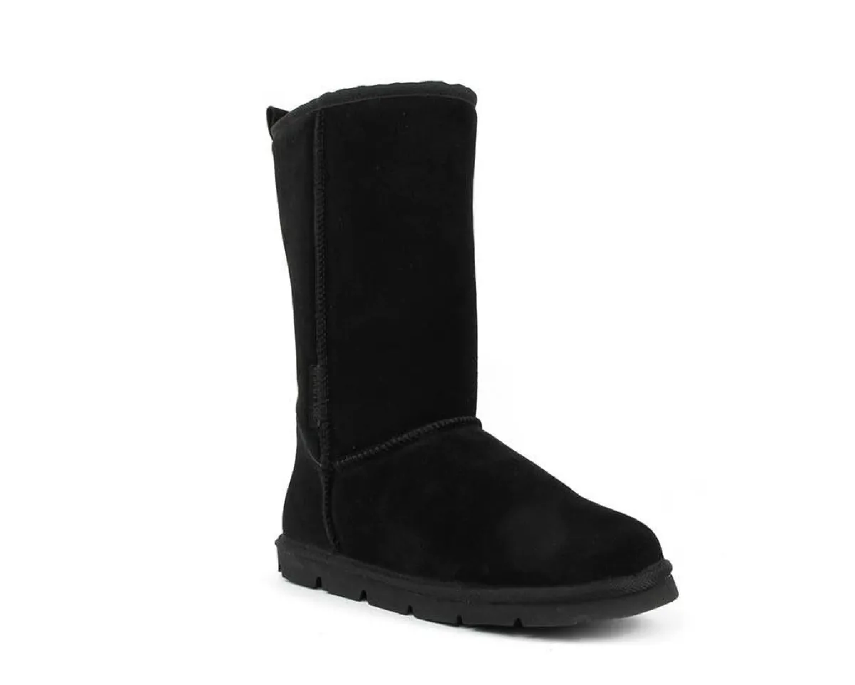 Slippers*XLfeet Inc. SuperLamb Mens Argali Ram 11 inch Boots - Black