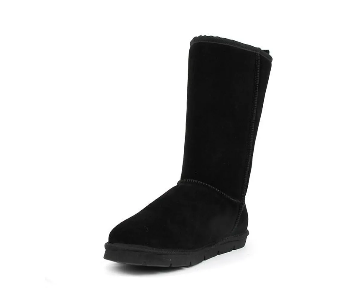 Slippers*XLfeet Inc. SuperLamb Mens Argali Ram 11 inch Boots - Black