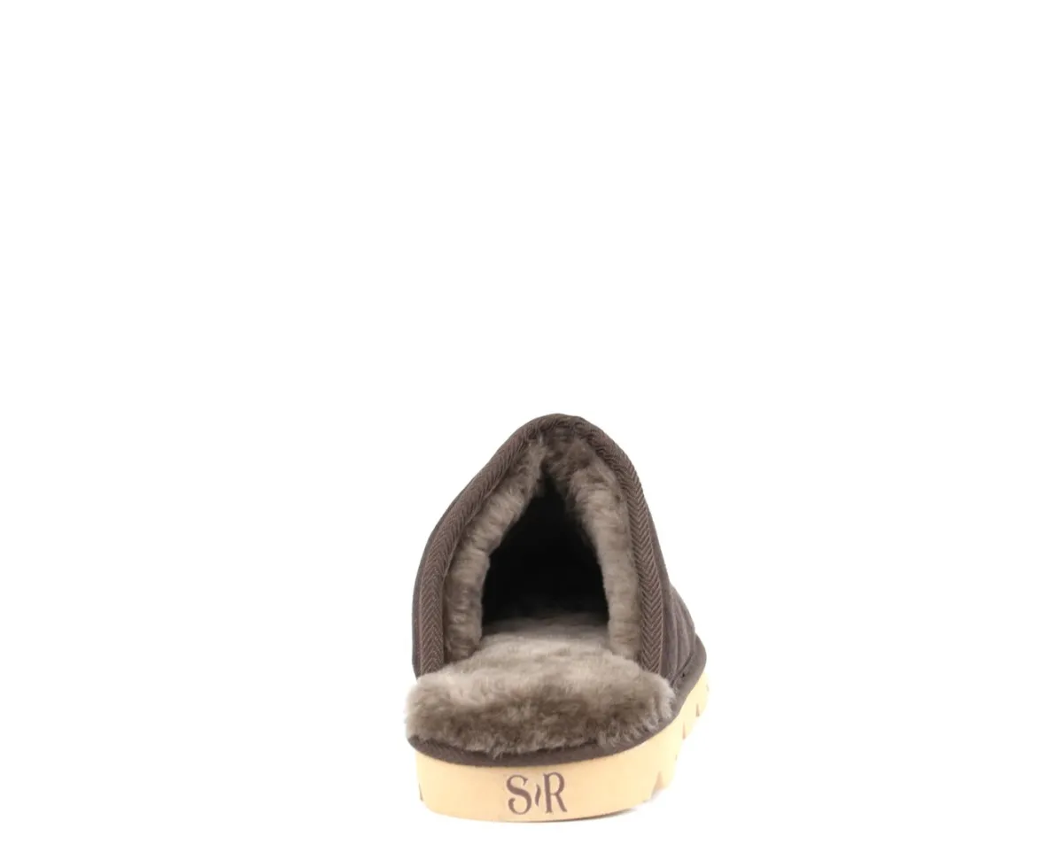Slippers*XLfeet Inc. SuperLamb Mens Khulan Slipper - Chocolate