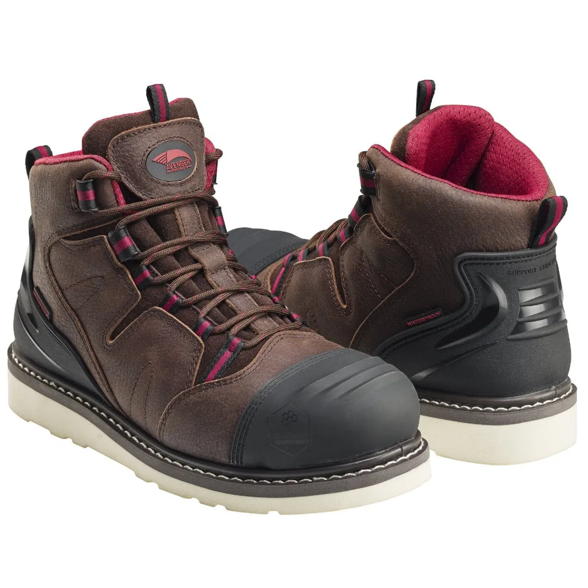 Composite Toe Boots|Work Boots*XLfeet Inc. The Avenger 7506 Wedge 6” Waterproof Carbon Nanofiber Toe Boot