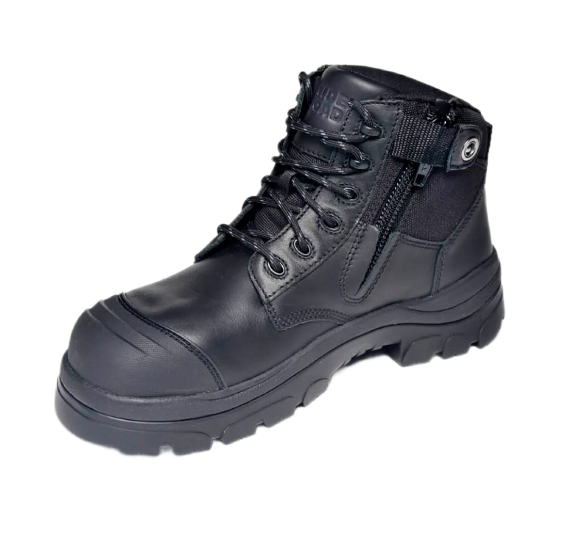Composite Toe Boots|Work Boots*XLfeet Inc. Wide Load 690BZC Composite Safety Toe Zip 6 inch Work Boot - Black - 6E Only