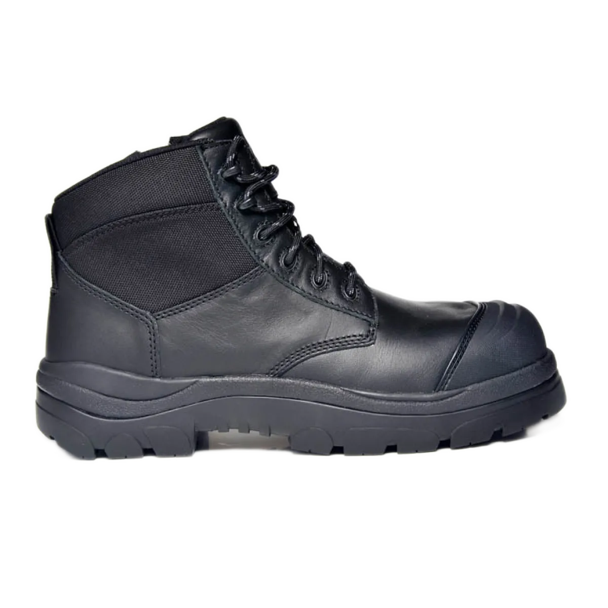 Composite Toe Boots|Work Boots*XLfeet Inc. Wide Load 690BZC Composite Safety Toe Zip 6 inch Work Boot - Black - 6E Only